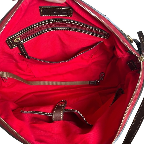 Dooney & Bourke Florentine Toledo Medium Mail Bag Satchel Chestnut Brown Leather - Picture 8 of 16